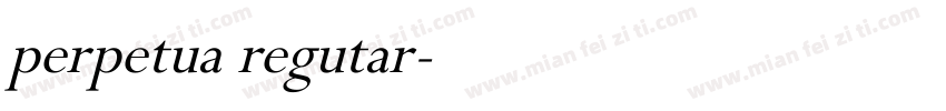 perpetua regutar字体转换